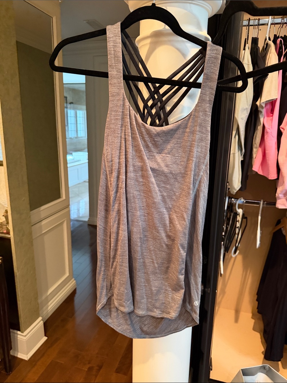 lululemon athletica Gray Strappy Back Tank